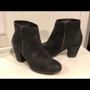 Black Leather Ankle Boots